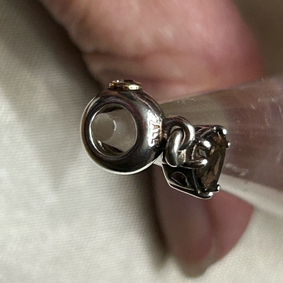 Pandora smoked quartz Close to My Heart Dangle retired dangle bead - Picture 5 of 6